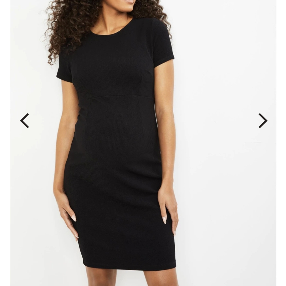 🌟Motherhood Sheath Textured Maternity Dress Black Sz S🌟